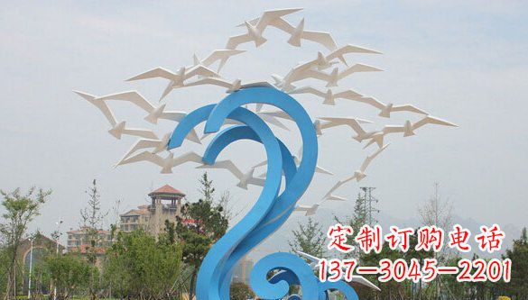 长沙鸽子雕塑不锈钢的象征