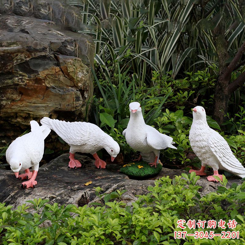 长沙不锈钢鸽子立体雕塑精美雕塑点缀美好生活