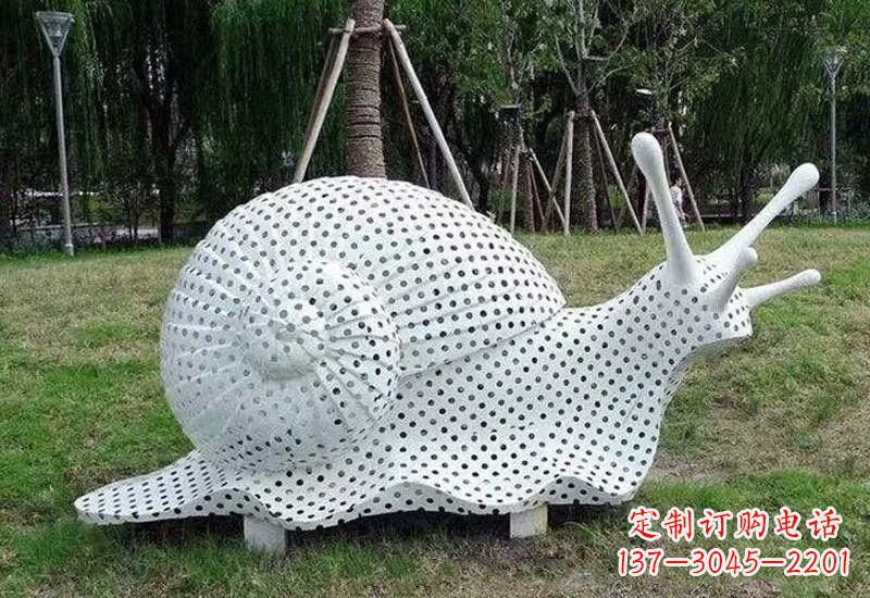 长沙不锈钢公园里的蜗牛雕塑