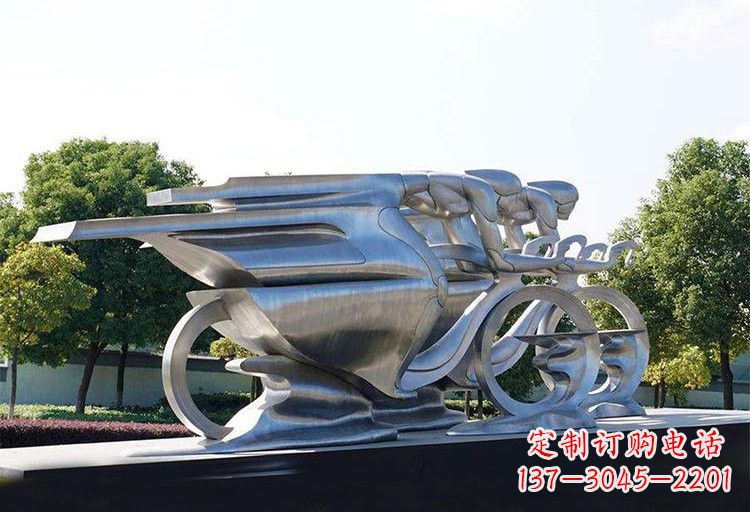 长沙不锈钢自行车雕塑——精美绝伦