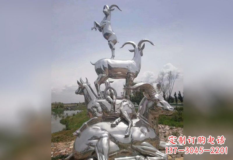 长沙不锈钢羊雕塑精美绝伦