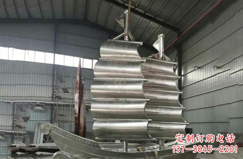 长沙不锈钢帆船雕塑海洋的象征