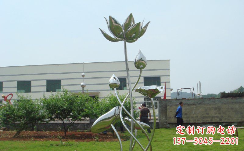长沙不锈钢荷花雕塑