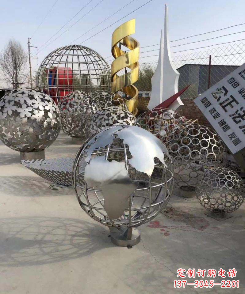 长沙不锈钢地球雕塑融合艺术与自然的完美结合