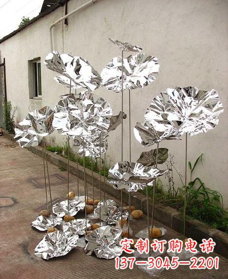 长沙不锈钢荷叶雕塑——精美绝伦