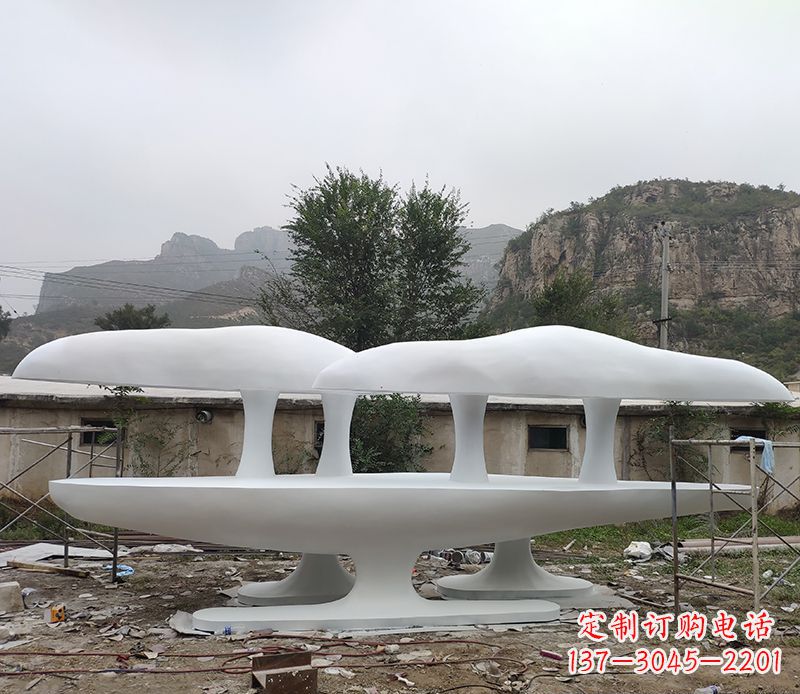 长沙不锈钢蘑菇雕塑美丽的景观装置