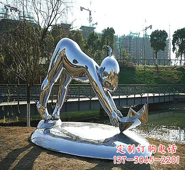 长沙不锈钢公园里的儿童雕塑