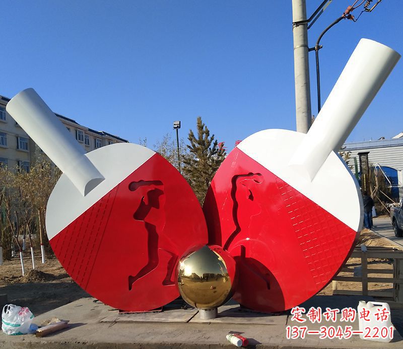长沙不锈钢乒乓球雕塑——精致的艺术作品
