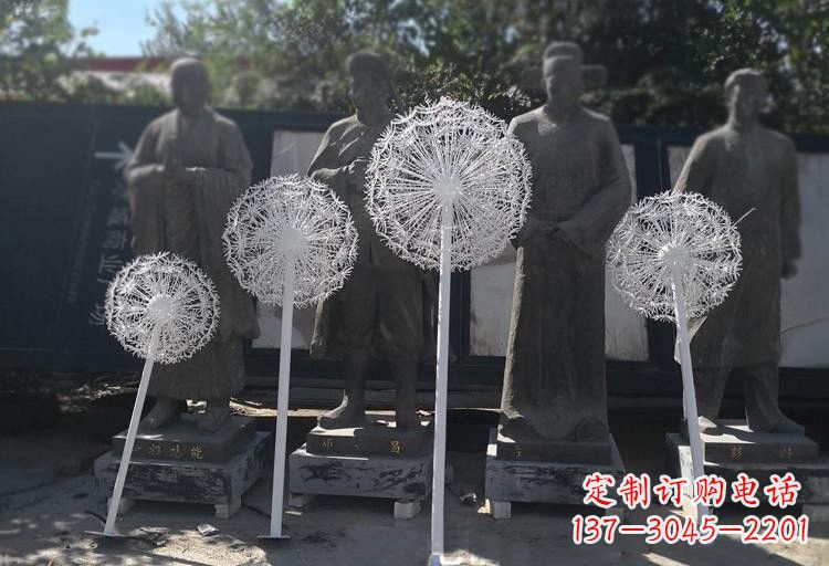 长沙不锈钢蒲公英喷泉雕塑