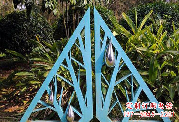长沙不锈钢树枝雕塑——点缀不锈钢公园美景