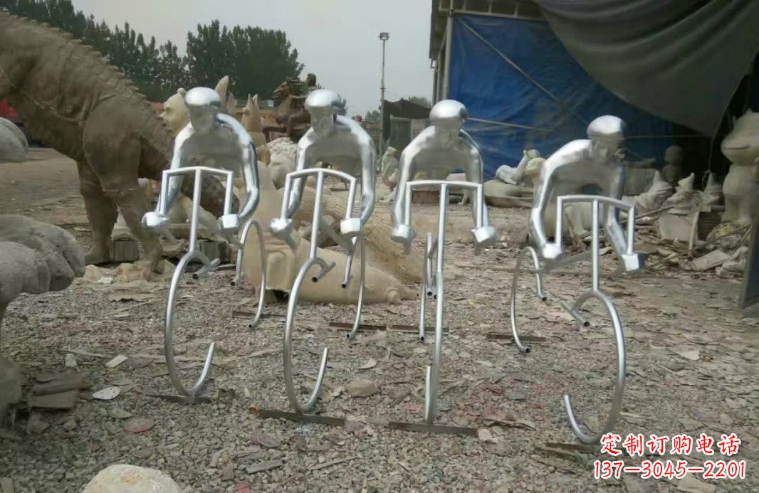 长沙不锈钢自行车雕塑——美丽的自行车文化精神