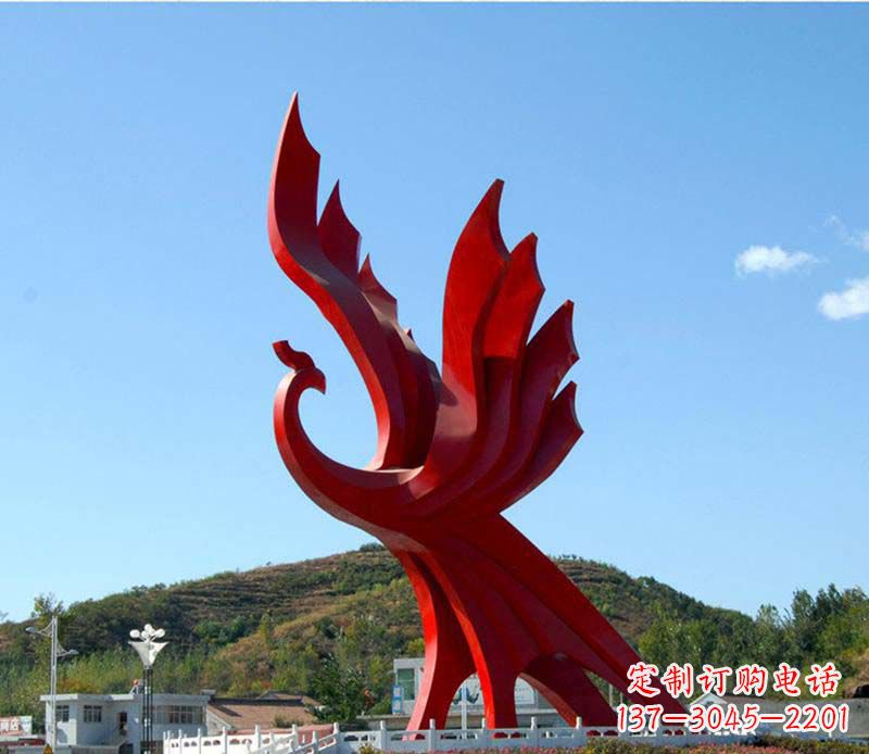 长沙璀璨凤凰不锈钢广场上的艺术之美
