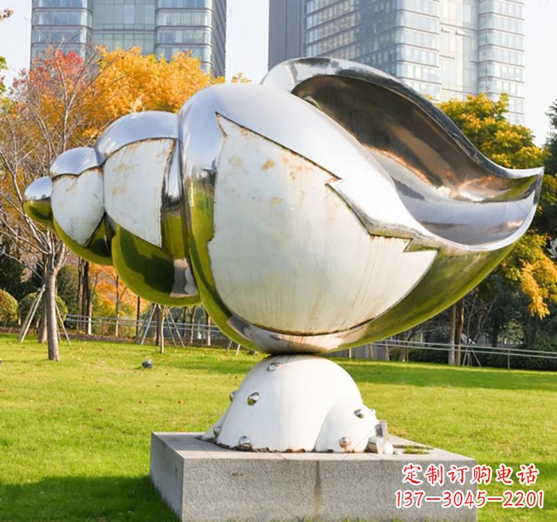 长沙不锈钢海螺雕塑一种独特的艺术形式