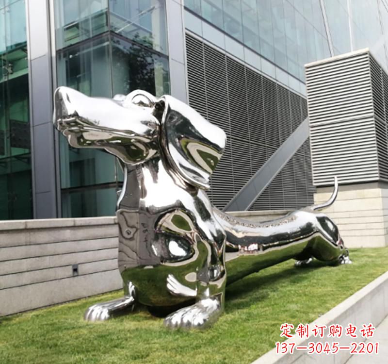 长沙不锈钢动物雕塑——狗