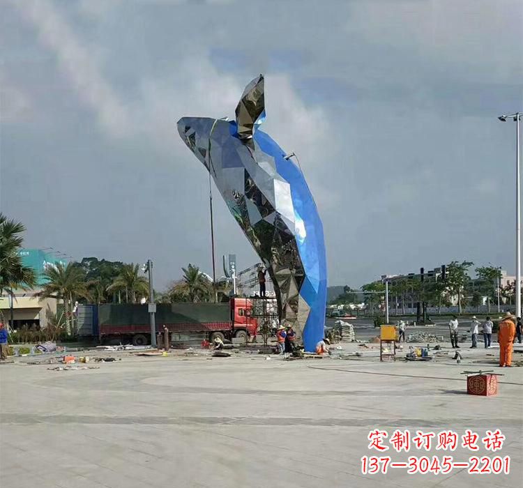 长沙不锈钢鲸鱼雕塑海洋世界的精美礼物