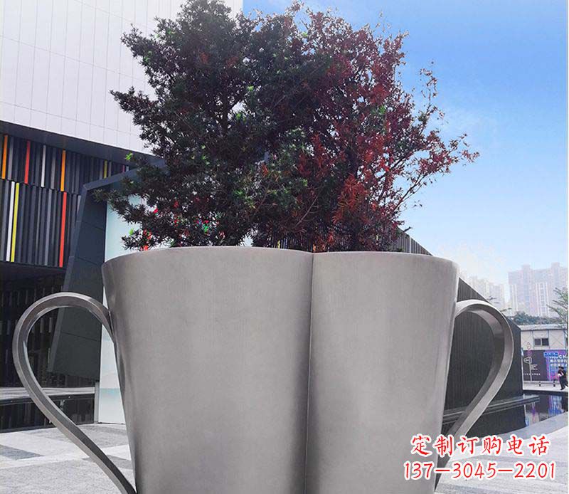 长沙不锈钢花盆雕塑美观耐用
