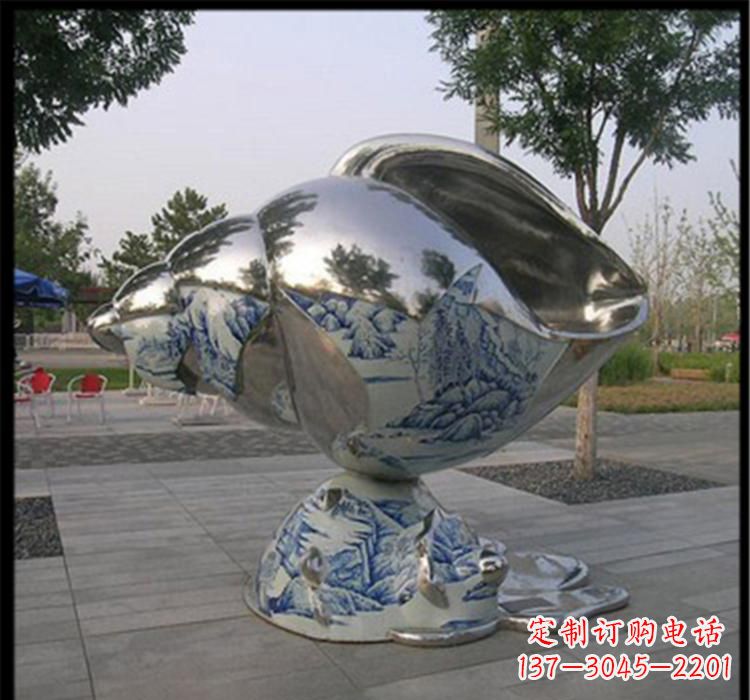 长沙不锈钢海螺景观雕塑精美的海景景观