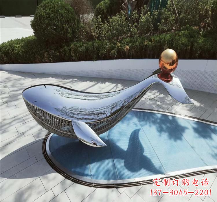 长沙不锈钢海豚精美的雕塑作品