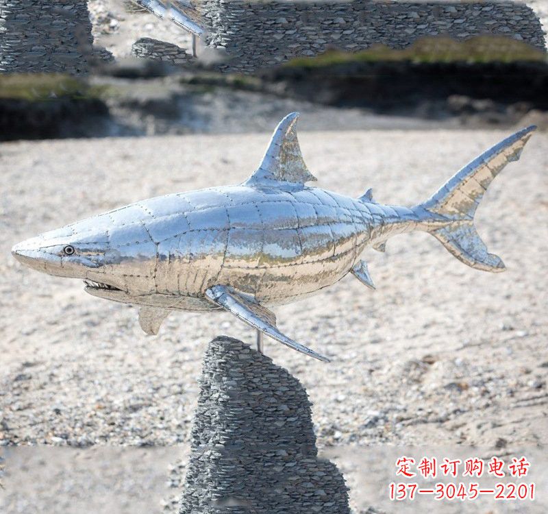 长沙不锈钢海洋公园鲨鱼雕塑