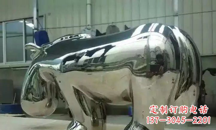 长沙不锈钢河马雕塑一种新颖的艺术形式