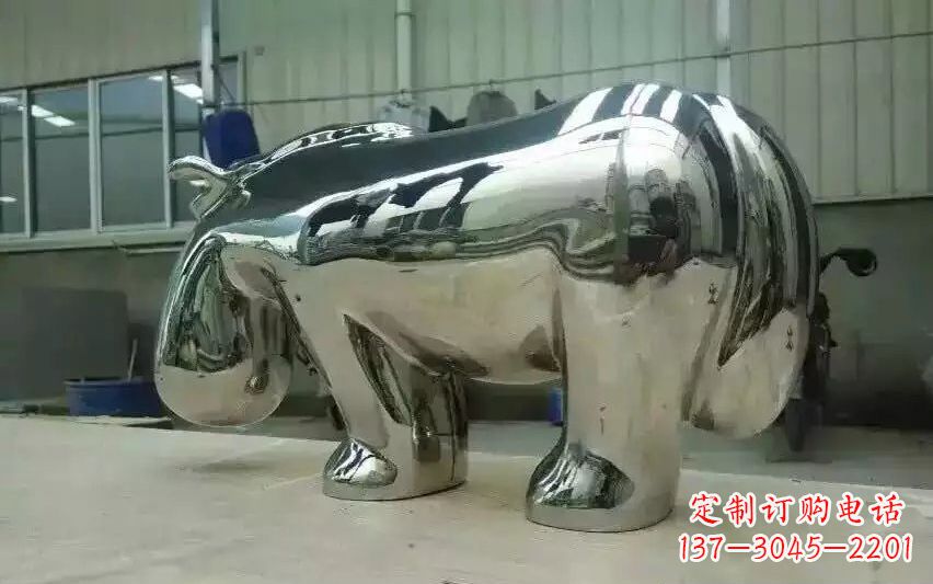 长沙不锈钢河马雕塑美观耐用的艺术品