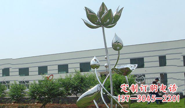 长沙不锈钢荷花雕塑