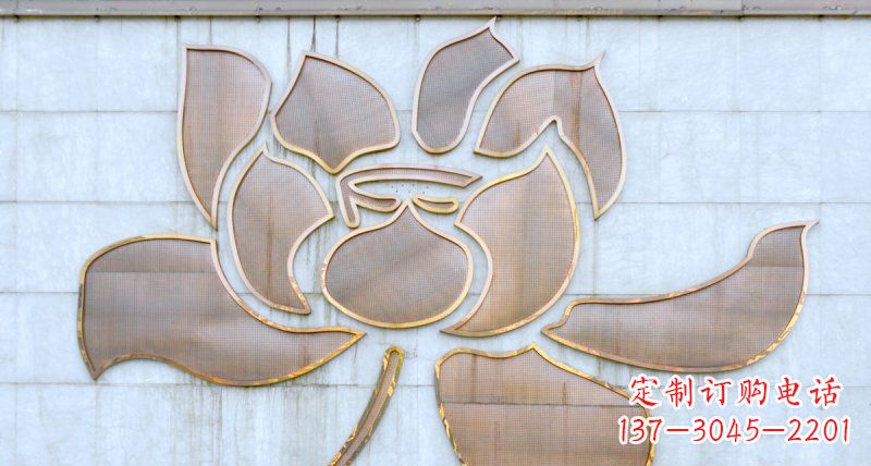 长沙不锈钢荷花雕塑精致而富有意象