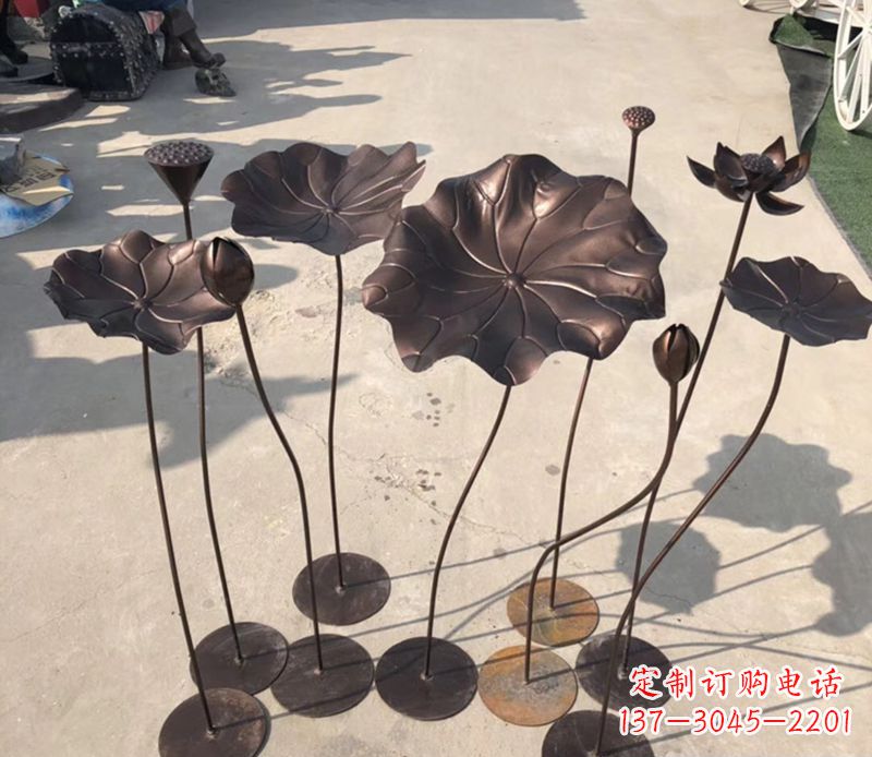 长沙不锈钢荷花雕塑传承传统文化
