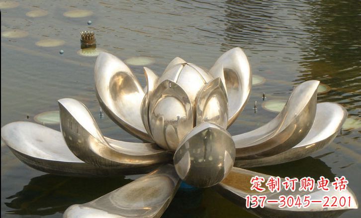 长沙不锈钢荷花雕塑艺术与自然的完美结合
