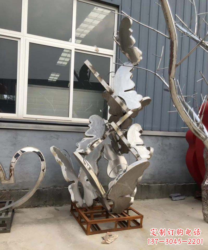 长沙蝴蝶之舞不锈钢雕塑精美绝伦