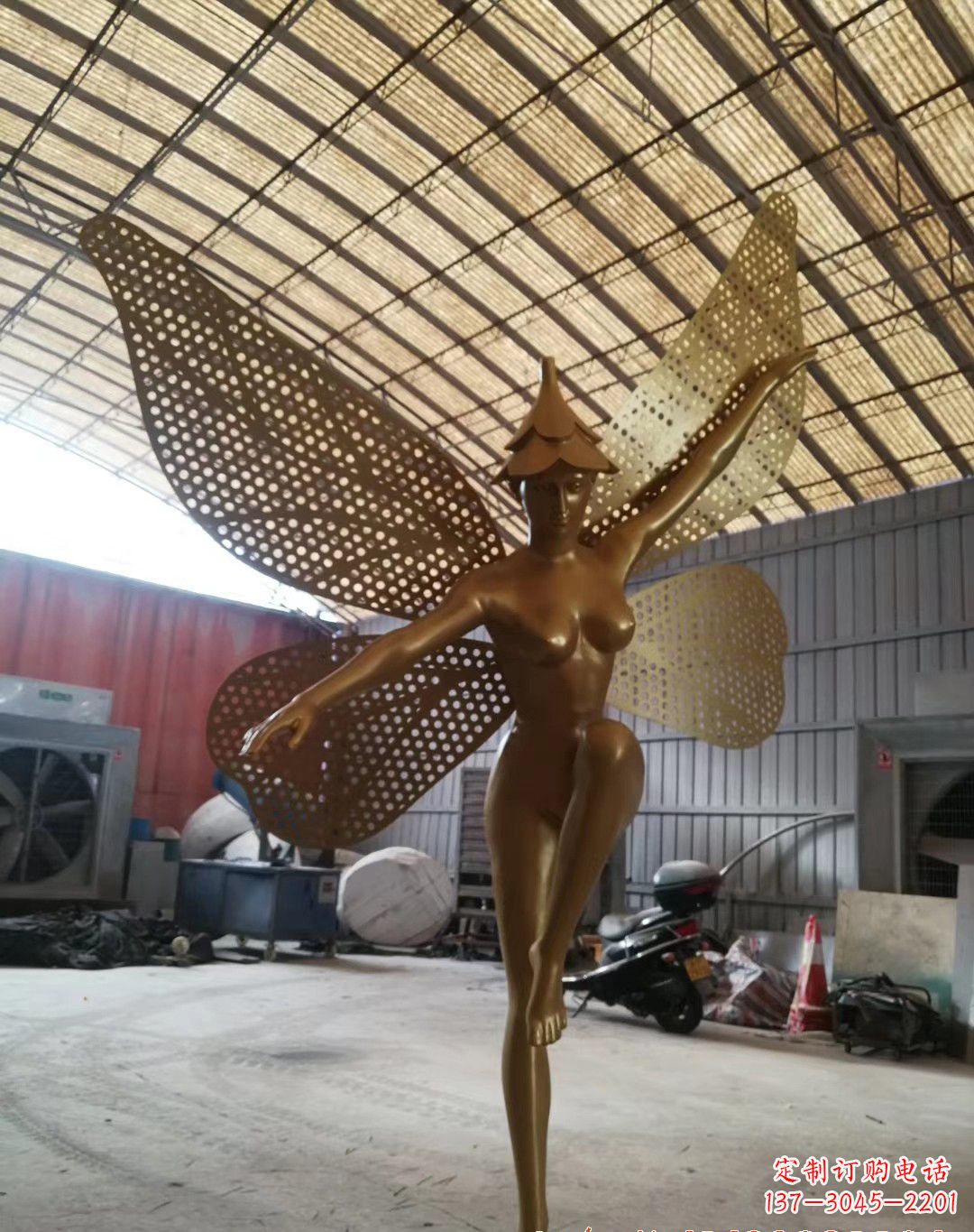 长沙不锈钢蝴蝶仙子雕塑精美的美丽之作