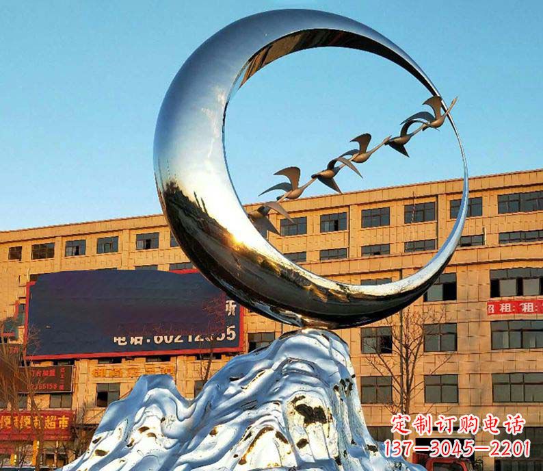 长沙雁雕塑不锈钢的艺术精灵