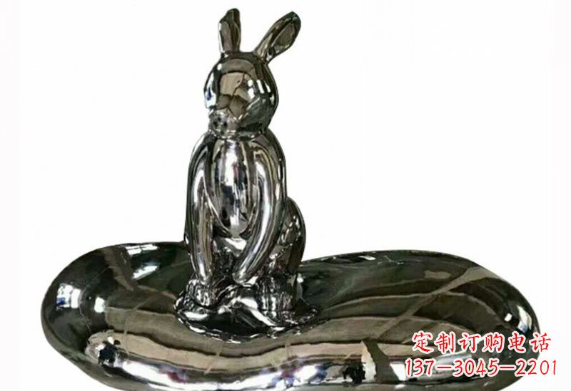 长沙不锈钢兔子雕塑