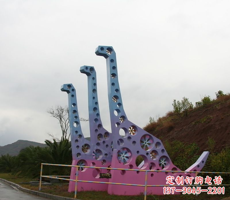 长沙不锈钢恐龙雕塑精致的古代艺术