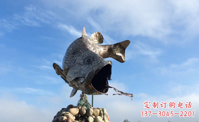长沙不锈钢鲤鱼雕塑传承中国传统文化