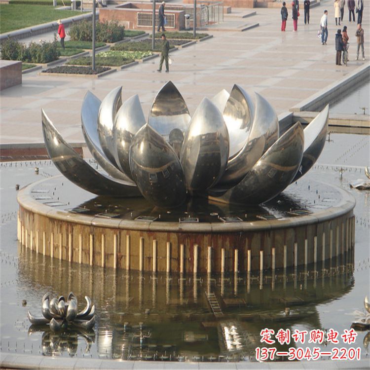 长沙不锈钢莲花喷泉——艺术与美的完美结合