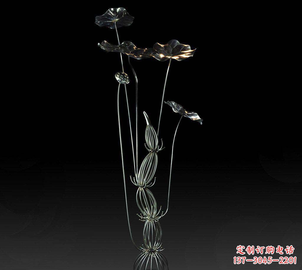 长沙不锈钢荷叶雕塑精致优雅的艺术宝藏