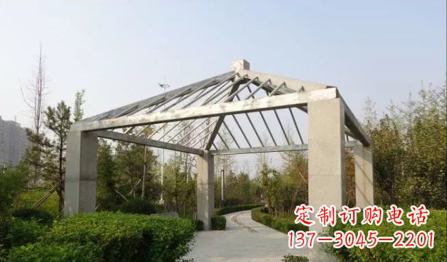 长沙不锈钢凉亭雕塑点缀公园景观