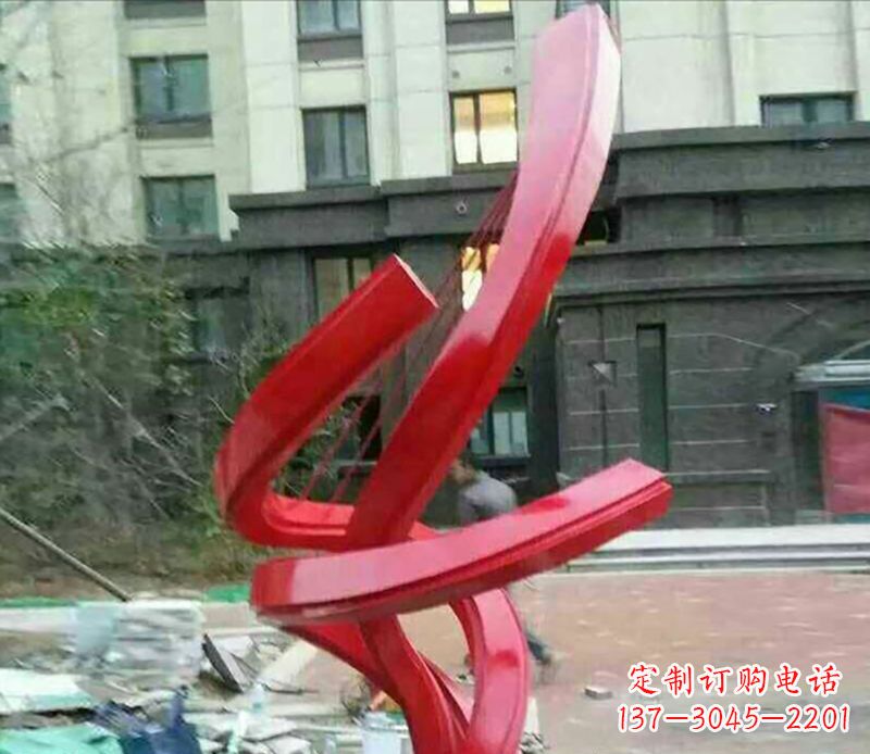 长沙不锈钢螺旋飘带雕塑