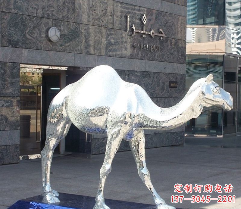 长沙不锈钢骆驼雕塑精美外形折射古朴美感
