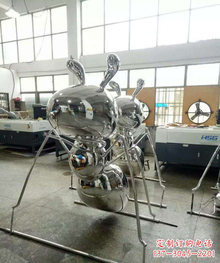 长沙不锈钢蚂蚁步行街景观雕塑——融合现代科技与自然之美