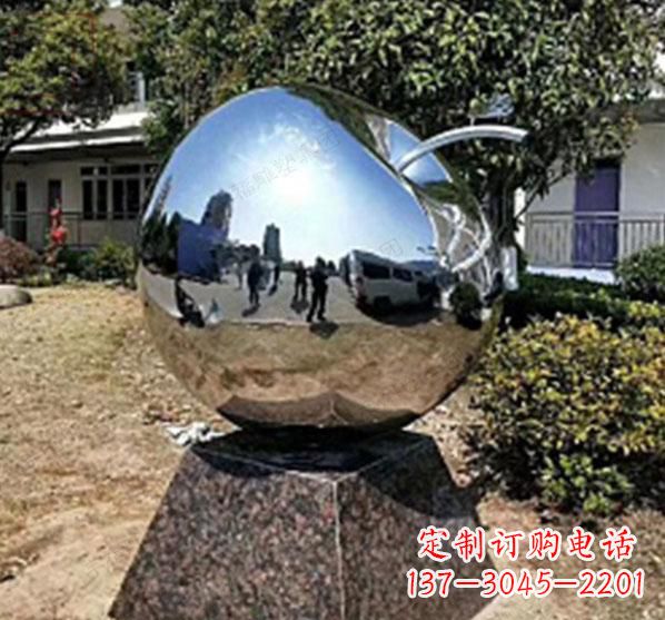 长沙不锈钢蚂蚁滚苹果雕塑艺术与科技的完美结合