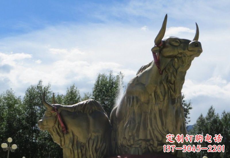 长沙不锈钢牦牛雕塑一种传统文化的精美传承