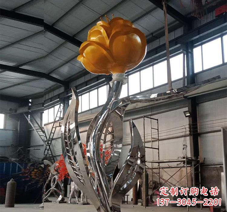 长沙不锈钢玫瑰花雕塑一款非凡的艺术品