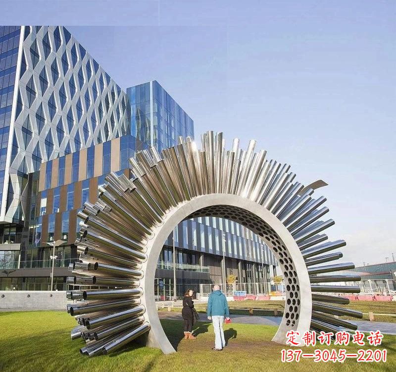 长沙不锈钢拱门雕塑高雅典雅的艺术
