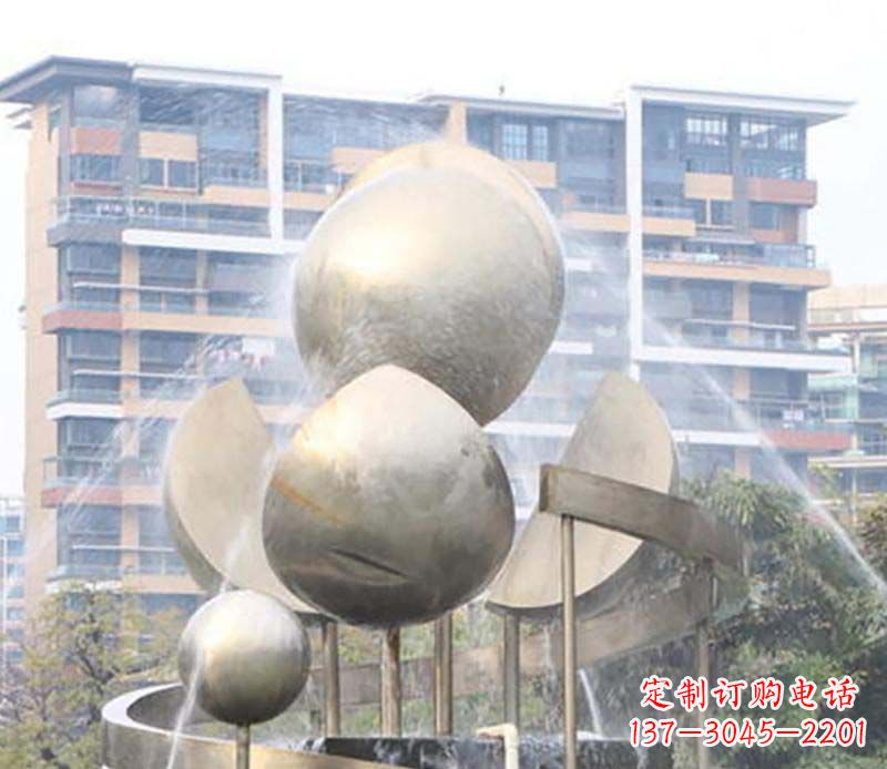 长沙不锈钢喷泉雕塑美丽与自然的完美结合