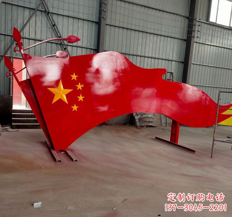 长沙不锈钢拼接党旗雕塑
