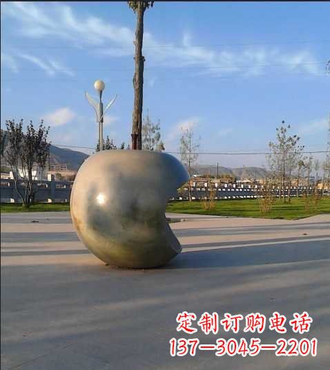长沙不锈钢苹果雕塑艺术与现实的完美结合