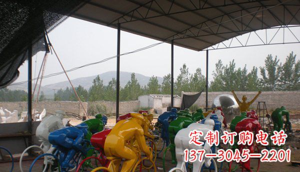 长沙不锈钢骑自行车雕塑象征运动的艺术