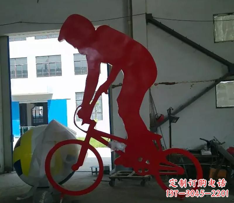 长沙不锈钢自行车雕塑激发自行车运动的热情